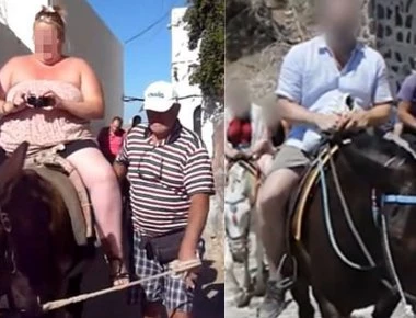 Η Ελλάδα απαγορεύει σε υπέρβαρους τουρίστες να καβαλάνε γαϊδούρια